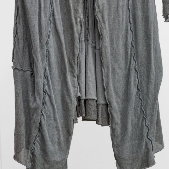 Rundholz Black Label Light Blue Mesh Distressed Cardigan - Picture 7 of 12